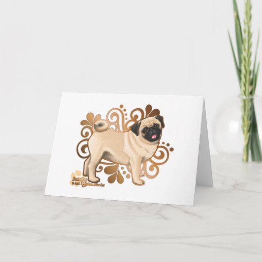 Fawn Pug Kaart (Voorkant)
