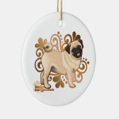 Fawn Pug Keramisch Ornament (Rechts)