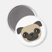 Fawn Pug Magneet (Voorkant / Achterkant)