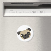 Fawn Pug Magneet (Insitu (Vaatwasser))