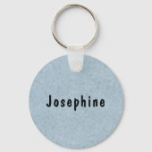 Fawn Pug Mops Hondengezicht close-up en aangepaste Sleutelhanger (Achterkant)