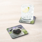 Fawn Pug on Alert Onderzetter (Rechterzijde)