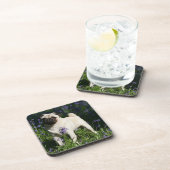 Fawn Pug Permanent in de Bluebells Bier Onderzetter (Rechterzijde)