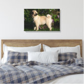 Fawn Pug Profile Canvas Afdruk (Insitu (Slaapkamer))