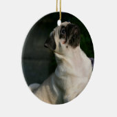 Fawn Pug Puppy Keramisch Ornament (Rechts)