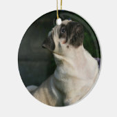 Fawn Pug Puppy Keramisch Ornament (Links)