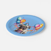 Fawn Pug verjaardagsfeestje Papieren Bordje (Gekanteld)