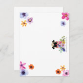 Fawn pugs in Spring Flowers Notecards Notitiekaartje (Voorkant / Achterkant)