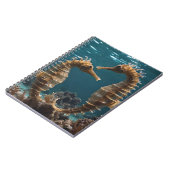 Fawn romantische zeepaardjes onder de oceaan, notitieboek (Linkerzijde)