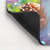 Fawn schattig dier gepersonaliseerde meisjes naam muismat (Hoek)