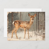  Fawn Schilderachtig Rustic Junk Journal Briefkaart (Voorkant / Achterkant)