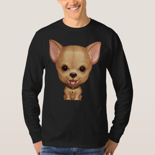 Fawn Smooth Coat Chihuahua T-shirt (Voorkant)