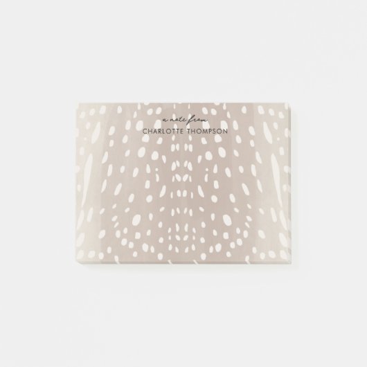 Fawn Spots Baby Herten Dierenprint Gepersonaliseer Post-it® Notes (Voorkant)