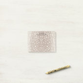 Fawn Spots Baby Herten Dierenprint Gepersonaliseer Post-it® Notes (Op bureau)