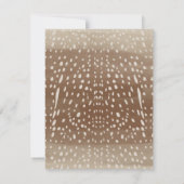 Fawn Spots Baby Herten Dierenprint Monogram Bedankkaart (Achterkant)