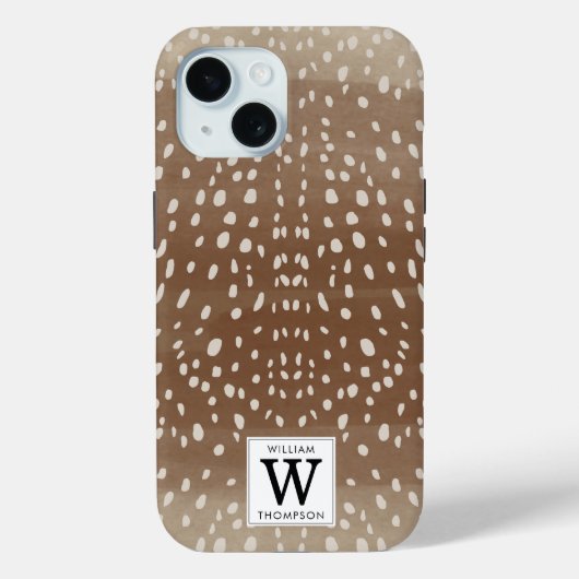 Fawn Spots Baby Herten Dierenprint Monogram Case-Mate iPhone Case (Achterkant)