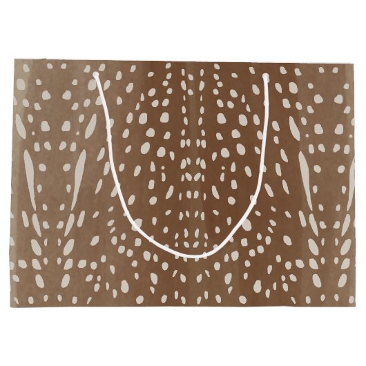 Fawn Spots Baby Herten Dierenprint Patroon Groot Cadeauzakje (Achterkant)
