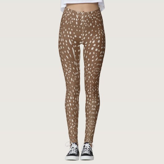 Fawn Spots Baby Herten Dierenprint Patroon Leggings (Voorkant)