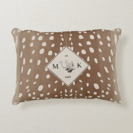 Fawn Spots Baby Herten Dierenprint Patroon Monogra Accent Kussen