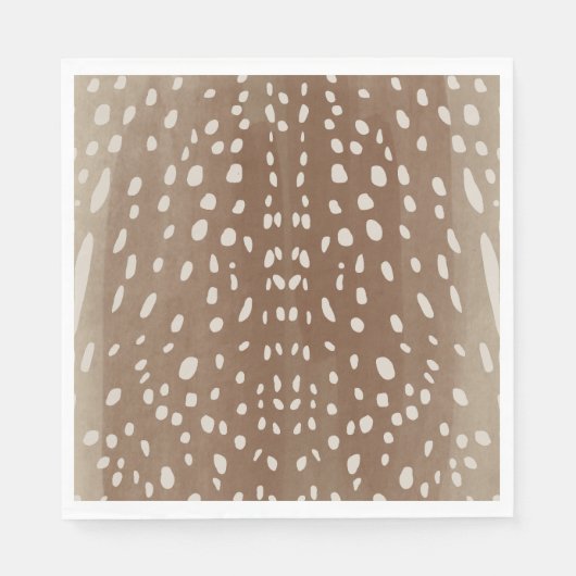 Fawn Spots Baby Herten Dierenprint Patroon Servet (Voorkant)
