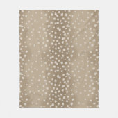 Fawn Spots Soft Brown Animal Pattern Fleece Deken (Voorkant)