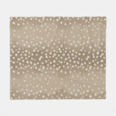 Fawn Spots Soft Brown Animal Pattern Fleece Deken (Voorkant (Horizontaal))