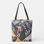 Fawn Spring Deer Lily of the Valley Bloemen Tote Bag (Achterkant)