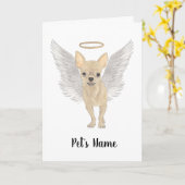 Fawn Tan Cream Chihuahua Kaart (Gele Bloem)