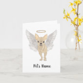 Fawn Tan Cream Chihuahua Kaart (Gele Bloem)