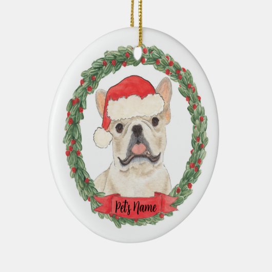 Fawn Tan Cream Frenchie French Bulldog Keramisch Ornament (Rechts)
