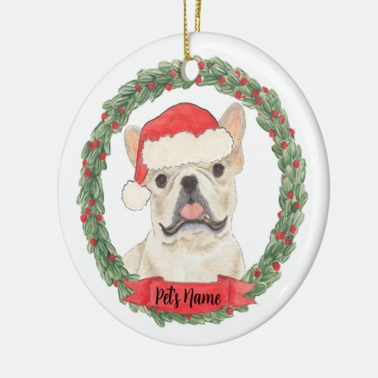 Fawn Tan Cream Frenchie French Bulldog Keramisch Ornament (Links)