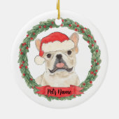 Fawn Tan Cream Frenchie French Bulldog Keramisch Ornament (Achterkant)
