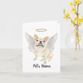 Fawn Tan Cream Frenchie Sympathie Kaart (Gele Bloem)