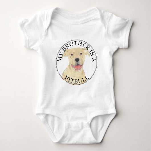 Fawn Tan Cream Pitbull Dog Romper (Voorkant)