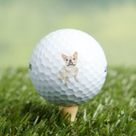 Fawn Tan Frenchie French Bulldog Golfballen