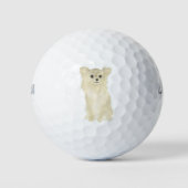 Fawn Tan Long Hazard Chihuahua Golfballen (Voorkant)