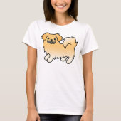 Fawn Tibetan Spaniel Cute Cartoon Dog T-shirt (Voorkant)
