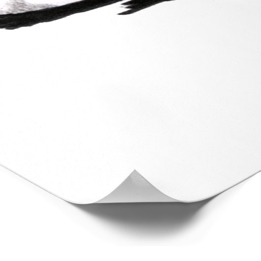 Fawn White Bulldog Sit  Poster (Hoek)