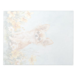 Fawn & White Chihuahua - 11 inch x 8,5 inch Notiti Notitieblok