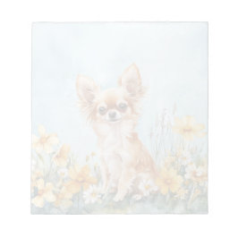 Fawn & White Chihuahua - 5,5 inch x 6 inch Notitie Notitieblok