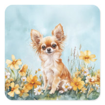 Fawn & White Chihuahua - Envelop Stickers