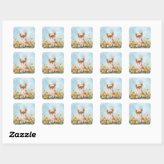 Fawn & White Chihuahua - Envelop Stickers (Vel)