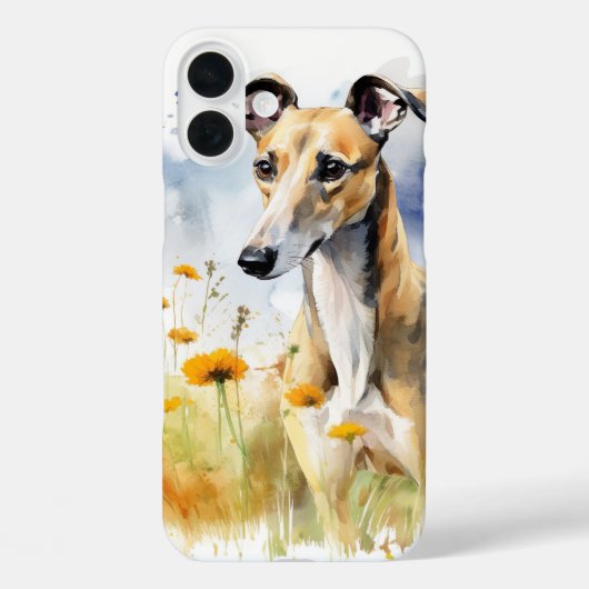 FAWN & WHITE GREYHOUND IN HET WILDFLOWERVELD Case-Mate iPhone CASE (Achterkant)