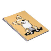 Fawn & White Longhair Chihuahua Sit Notitieboek (Rechterzijde)