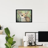 Fawn Wildlife Painting Poster (Thuiskantoor)