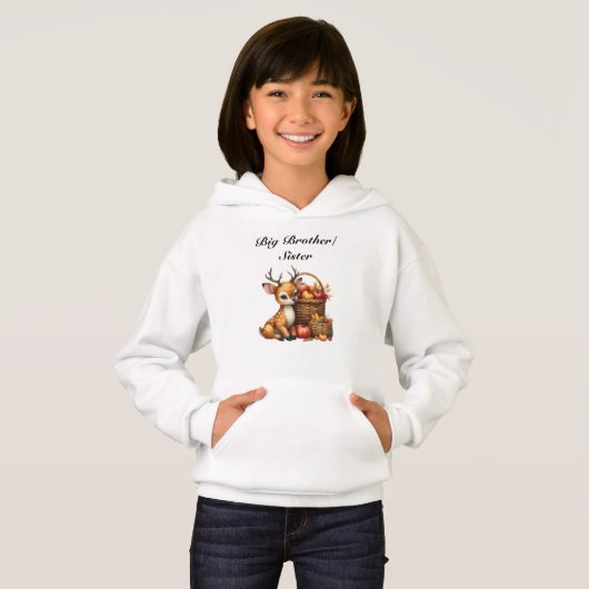 Fawn with Autumn Harvest Sibling Sweatshirt (Voorkant volledig)