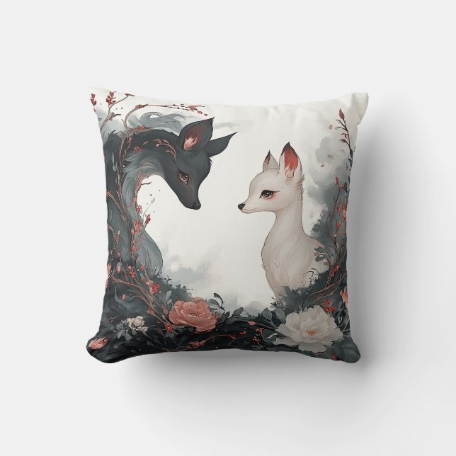 Fawns in licht en schaduw kussen (Voorkant)