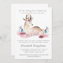 Fawntastic Deer Het is een meisje Baby shower