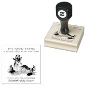 Fawntastic Deer Het is een meisje Baby shower stem Rubberstempel (Gestempeld)
