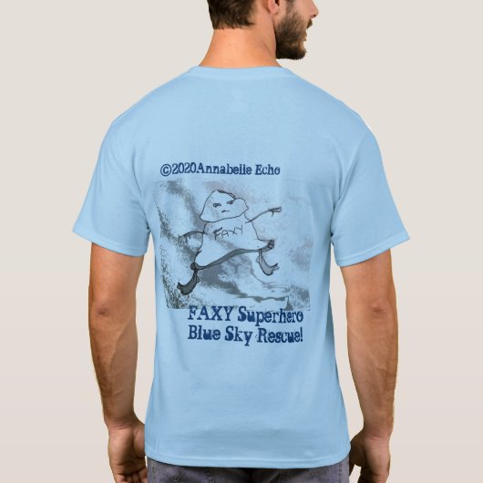 FAXY SuperHero Blue Sky Redding ©2020Annabelle Ech T-shirt (Achterkant)